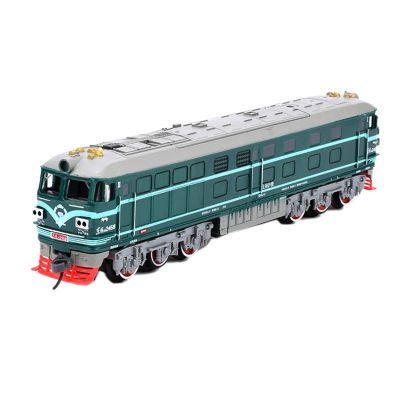 Kids Simulation 1:87 Alloy Internal-Combustion Locomotive Model Toy Acousto-Optic Train Toys for Children Gift