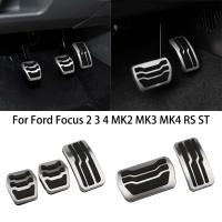 รถเท้าคันเร่งเบรคเหยียบสแตนเลสสำหรับ Ford Focus 2 3 4 MK2 MK3 MK4 RS ST 2005-2020 Kuga Escape 2009-2020