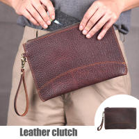 Male Clutches PU Leather Vintage Style Business Handheld Bag Fashion Zipper Design Best Sale-WT