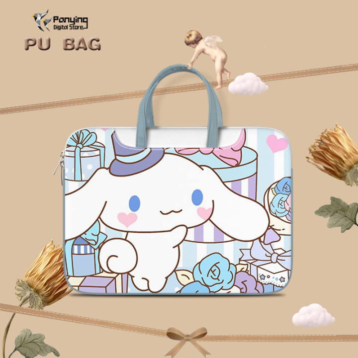 ถุงแล็ปท็อปถุงแล็ปท็อปสีชมพูจับสีฟ้าจับน่ารักกระเป๋า-pu-กันกระแทกกระเป๋า12-13-14-15-17-incth