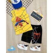 bộ đồ quần áo cho trẻ em có 3 màu khác nhau in hình Spider