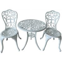 2 seater table set (1 table, 2 chairs) outdoor, Table: 60x60x64 cm. Chair: 38x36x83 cm.