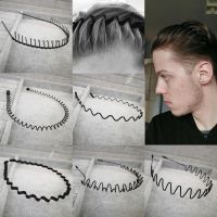 【YF】 Fashion Black Wavy Headbands For Mens Women Unisex Washing Clips Basic Sports Hairbands Hair Styling Tools Accessories