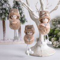 Christmas Girl Angel Plush Doll Hanging Pendant Xma Tree Decoration Gadgets Props Christmas Cute Elf Party Ornaments