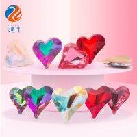 [COD] Cross-border supply high-end crooked peach heart crystal glass diamond special-shaped diy accessories nail stickers