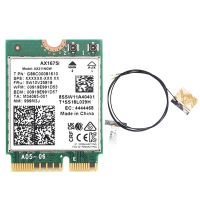 AX1675I WIFI Card+2XAntenna WiFi 6E M.2 Key E CNVio 2 Tri Band Parts 2.4G/5G/6Ghz Wireless Card AX211 BT 5.2 Support Win 10