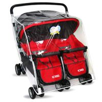 Baby Pushchairs Rain Cover for Twins Clear Stroller Raincoat Wind Dust Shield Dropship