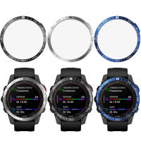 วงแหวนสำหรับ Garmin Fenix 7X แหวนฝานาฬิกาไพลินสแตนเลสชุดเวลาที่มีกาวป้องกันรอยขีดข่วนฝาสแตนเลส