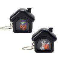 【LZ】✠  Brilhante Halloween Pumpkin Keychain decoração fantasma casa