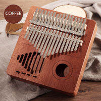 LazaraSale Professional Kalimba 17 Key เปียโนนิ้วหัวแม่มือนิ้วมือ Mbira พร้อมกระเป๋าสติ๊กเกอร์ติดผ้า