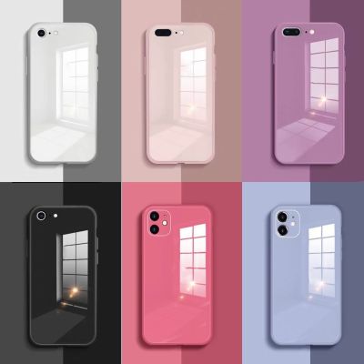 เคสโทรศัพท์มือถือกระจกนิรภัย สีแคนดี้ สีมาการอง สําหรับ IPhone X Xs XR 6 6s 7 8