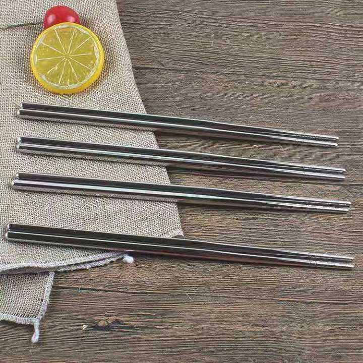 1 Pair Wooden Stainless and Chopsticks High Quality | Lazada PH