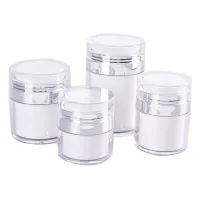 15/30/50/100g Airless Pump Jar Empty Acrylic Cream Bottle Refillable Cosmetic Easy To Use Container Portable Travel Makeup Tools Travel Size Bottles C