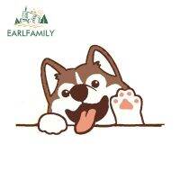 EARLFAMILY หมวกนิรภัยสำหรับสุนัขขนาด13ซม.,สติกเกอร์รถมีบุคลิกตลกรูปลอกการ์ตูนกันน้ำ