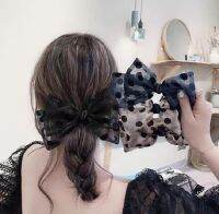 Polka Dots Bow ผมยางยืดสำหรับสาว Handmade Organza Bowknot ผมผูกเชือกผู้ถือหางม้าอุปกรณ์เสริมผม