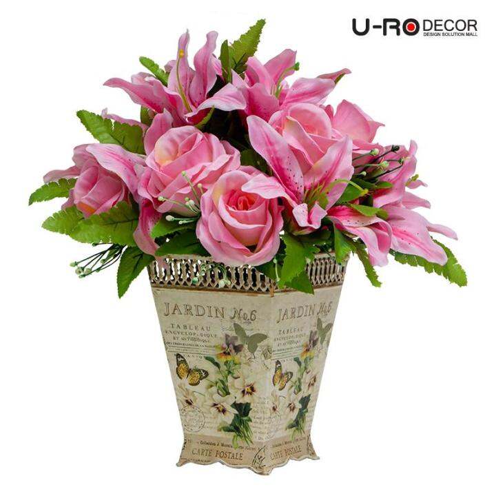 u-ro-decor-รุ่น-ช่อกุหลาบ-คละสี-ในกระถางดอกไม้-jardin-s-จาร์ดีน-เอส-ยูโรเดคคอร์-กระถาง-แต่งบ้าน-ใส่ของ-ดอกไม้-ประดิษฐ์-flower-ช่อดอกไม้