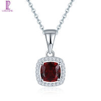 Lohaspie Jewelry Genuine Pedants Natural Garnet Pendant 925 Sterling Silver 925 Pendant For Women‘s Birthday Gift