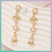 [petite by PRAKYRE] Europian Style Long Earring - ต่างหูระย้าสไตล์ยูโรปประดับมุข เรียบหรูดูแพง