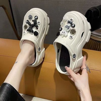 【Hot Sale】 Hole shoes womens outer 2023 summer new net red cute cartoon anti-slip breathable sandals and slippers for women