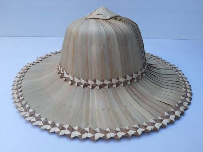 หมวกขุนไกร เส้นผ่าฯ 38 ซม. (เส้นผ่าฯสวมหัว) สานด้วยใบตาล งาน Handmade สำหรับสวมหัวกันแดด
