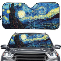 Van Gogh Starry Sky Car Windshield Sun Shade Universal Fit Car Sunshade for SUV Truck Folding Auto Accessories Sun Visor