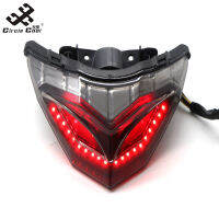 สัญญาณไฟท้ายรถไฟเบรคท้ายไฟหลัง LED รถจักรยานยนต์วงกลมเย็นสำหรับ Kawasaki NINJA250/300【fast】