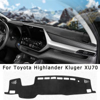 Flannel Anti Slip Anti UV Mat Dashboard ฝาครอบ Dashmat พรมสำหรับ Toyota Highlander Kluger XU70 2020 2021 2022อุปกรณ์เสริม