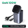 Gan ugreen 3-in-1 100w mini power station desk charger 2 usb a port and 1 - ảnh sản phẩm 1