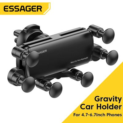 Essager Car Phone Holder For iPhone 14 13 Pro Max Xiaomi Samsung Huawei Auto Air Vent Mount Holder Smartphone GPS Support Stand Car Mounts