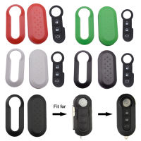 Remote Flip Key Shell Case กุญแจรถสำหรับ Fiat 500 Panda Punto vo เปลี่ยน Key Case 3ปุ่มยางปุ่ม Pad