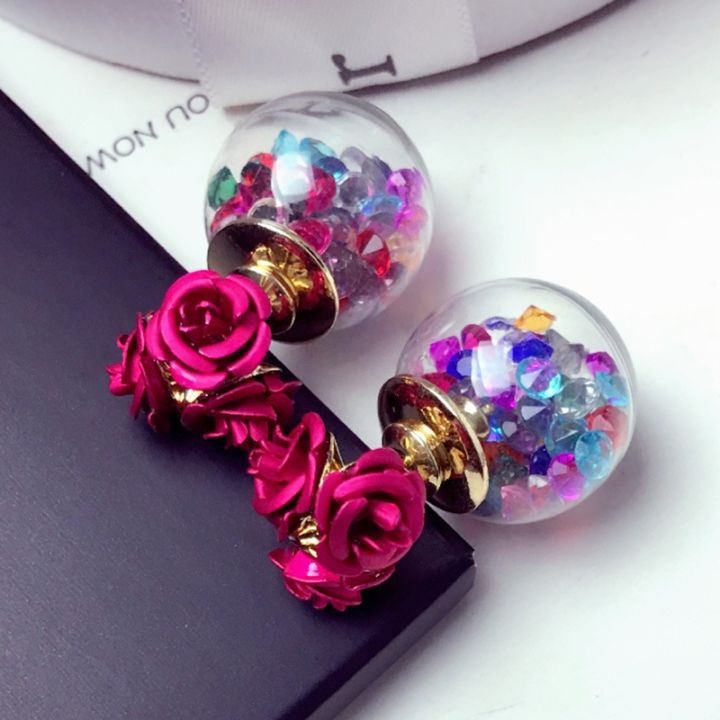 glass-flowers-crystal-stud-earring-double-glass-double-earrings-rose-1pair-aliexpress