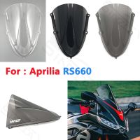 กระจกบังลมหน้ารถมอเตอร์ไซด์สีเทาแผ่นเบนทางลมอุปกรณ์เสริมสำหรับ RS660 Aprilia 660 2020 2021