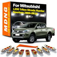 MDNG 11ชิ้นสำหรับ Mitsubishi L200 Triton Strada Sportero Hunter 2006 2007 2008 2009 2010 2011 2012-2014ชุดไฟ LED ภายในรถ