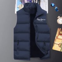 ▥❃﹉ Men Luxury Down Cotton and Sportswear Coat Mens Warm Sleeveless Puffer Vests Jacket Brand Clothing Waistcoat