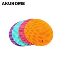 【CW】 Thicker foodgrade silicone meal coaster slip insulation pad heat placemat mat high temperature AKUHOME