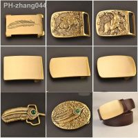 1Pc 40mm Pure Brass Belt Buckle Men 39;s Copper Belts Head for 37-39mm Casual Jeans Waistband DIY Leather Crafts Accessories