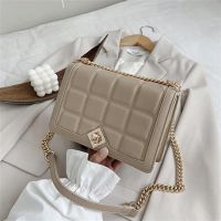 Messenger Bags Shoulder Bag Women Bag Crossbody Bags Purse Handbag Retro PU Leather Lattice Chain Fashion Solid Color Luxury Bag