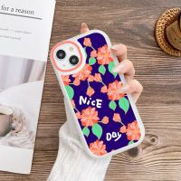 [COD] flowers suitable for iphone12pro apple 13 mobile phone case painted soft 14 transparent white anti-fall shell