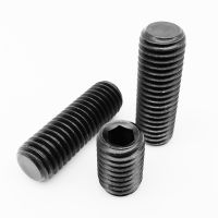 1/10/50pc M2 M2.5 M3 M4 M5 M6 M8 M10 M12 M16 Black Grade 12.9 Steel Allen Head Hex Hexagon Socket Flat Point Set Screw Grub Bolt Nails Screws Fastener