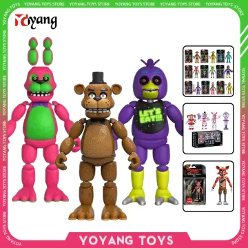 5Pcs/Set Anime Figure Five Night At Freddy Detachable Joint Fnaf Cute  Bonnie Bear Rabbit Foxy Action Figure Pvc Model Freddy Toy