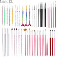 Nail Art Brush Set Gradient Line Painting Dotting Pen Kit Acrylic Handle Gel Polish Crystal Brushes Salon Nails Manicure Tools Artist Brushes Tools