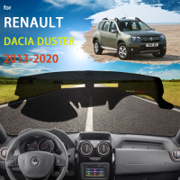 แผงควบคุมรถปก Dash จ้าสำหรับเรโนลต์ Dacia แปรง Terrano HS 2013 ~ 2020 2019 Pad ม่านบังแดดเบาะ Nonslip ป้องกันรังสียูวีอาทิตย์พรมปูพื้น