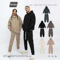 CODเสื้อผ้าผู้ชาย RFSD | ฤดูใบไม้ร่วงและฤดูหนาวใหม่เฮฟวี่เวท 420g เทอร์รี่หลายสีสีทึบกางเกงขายาวหลวมมีฮู้ดเสื้อกันหนาวผู้ชาย