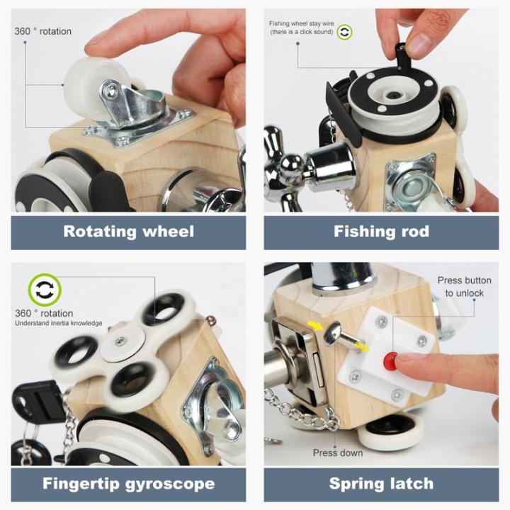 aov-ไม้-sensory-กิจกรรม-cube-ของเล่น-busy-board-กิจกรรม-cube-busy-cube-ไม้กิจกรรม-fidget-ของเล่น-cod-จัดส่งฟรี