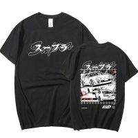 Drift-Camiseta de Anime japonés AE86 Initial D de doble cara para hombre y mujer, camiseta de manga corta con cuello redondo, camiseta informal de moda para verano