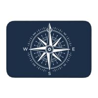 Vintage Nautical Compass Doormat Mat Anti-Slip Captain Anchor Boat Bathroom Kitchen Balcony Rug Carpet 40x60cm Entrance Footpad