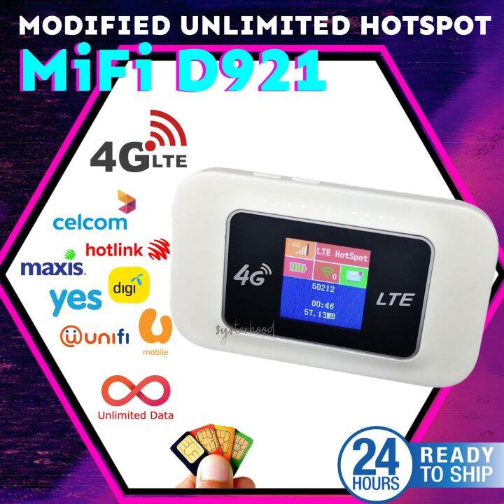 Unlimited 4G Portable Router MiFi D921 Data Hotspot Pocket WiFi Modem