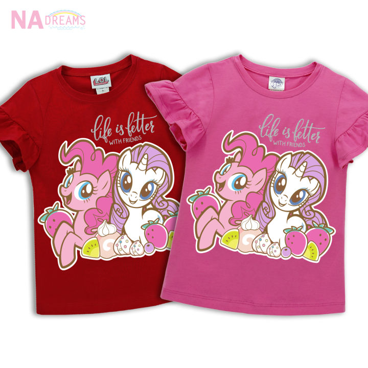 my-little-pony-เสื้อยืดคอกลม-เด็ก-4-10-ปี-ผ้าคอตตอนสแปนเด็กซ์-ลายโพนี่-จาก-nadreams-เนื้อผ้าเกรดดี-นุ่มมาก