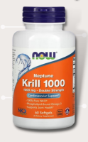 Now Foods, Neptune Krill 1000, Double Strength, 1,000 mg, 60 Softgels