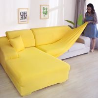 【lz】♚  Monocromático elástico Spandex Slipcovers Capa do sofá Stretch sofá toalha Canto sofá capas para sala de estar Sofás grandes